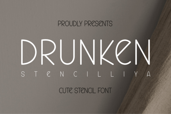 Drunken Stencilliya: A Handwritten Font for Branding