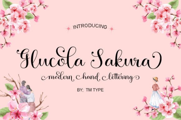 Glucola Sakura: A Script Font for Campaigns