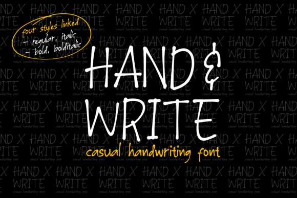 Hand and Write Font for Crafters