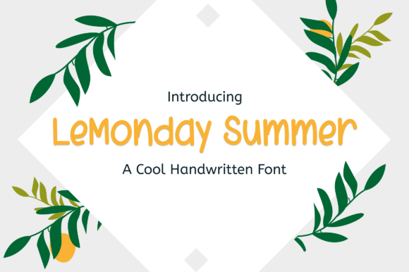 Lemonday Summer: A Handwritten Font for Editorial Design