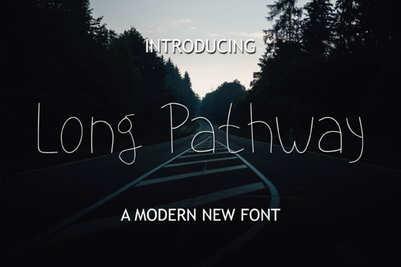 Long Pathway Font for Editorial Design