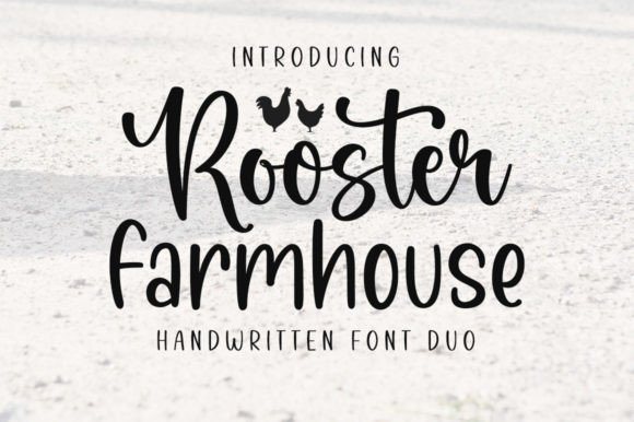 Rooster Farmhouse Duo: A Handwritten Font for Branding
