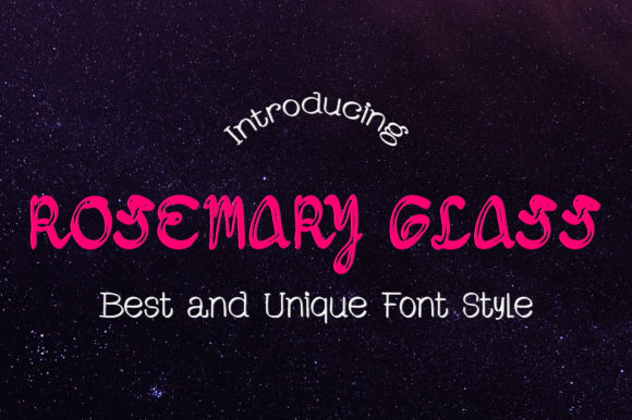 Rosemary Glass: A Script Font for Modern Brands